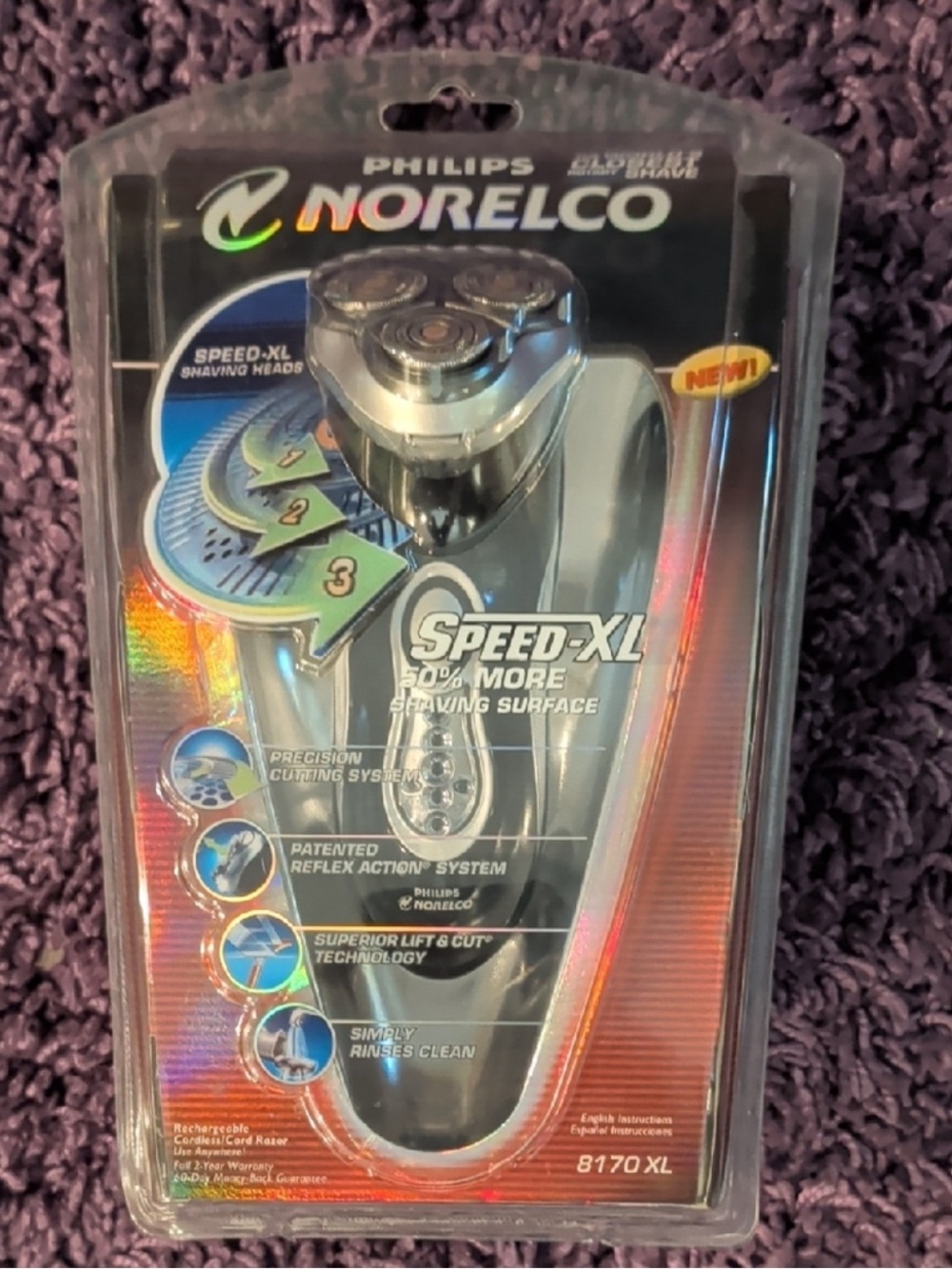 NEW Philips Norelco 8170 XL Speed XL Shaver SEALED Blister Pack Made in Holland